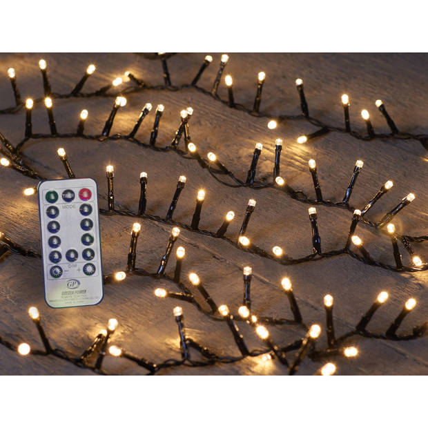 Boomverlichting met afstandsbediening warm wit 700 lampjes - Kerstverlichting kerstboom