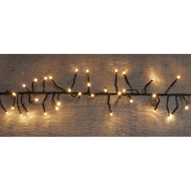 1x Clusterverlichting met timer en dimmer 192 leds warm wit 1 m - Kerstverlichting kerstboom