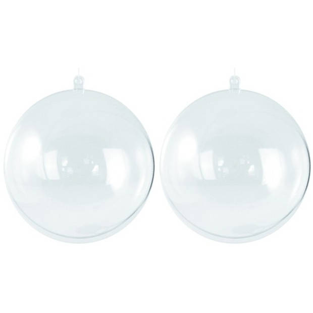 2x Kerstballen om te vullen 8 cm - Kerstbal