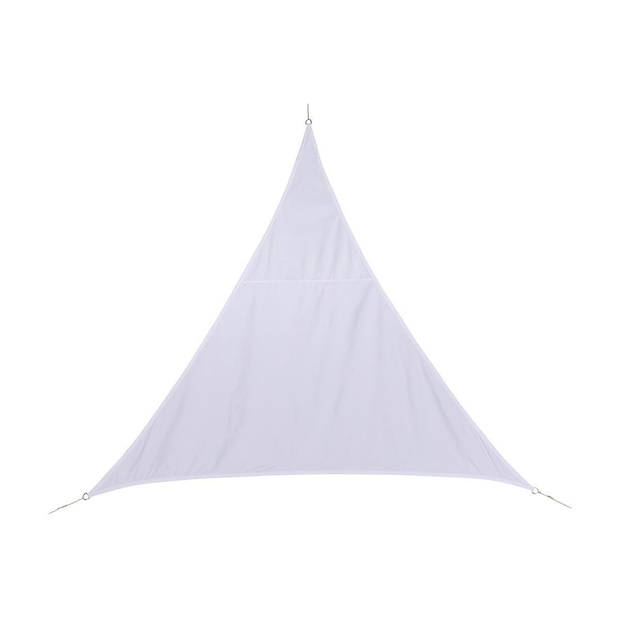 Polyester schaduwdoek/zonnescherm Curacao driehoek wit 2 x 2 x 2 meter - Schaduwdoeken