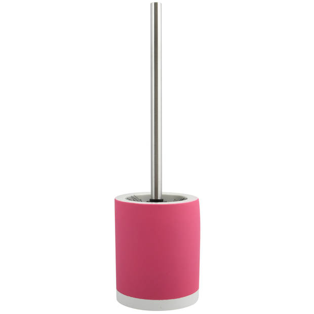 MSV Badkamer accessoires set - fuchsia roze - zeeppompje/wc-borstel - Badkameraccessoireset