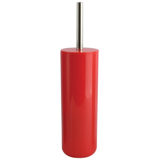 MSV Porto Toilet/wc-borstel houder - 2x - kunststof - rood - 38 cm - Toiletborstels
