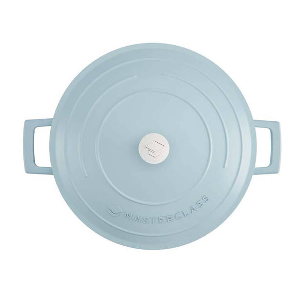 Braadpan, 28cm Laag - 2,5 L - Licht Blauw - Lichtgewicht - Levenslange garantie - Geschikt voor inductie - MasterClass