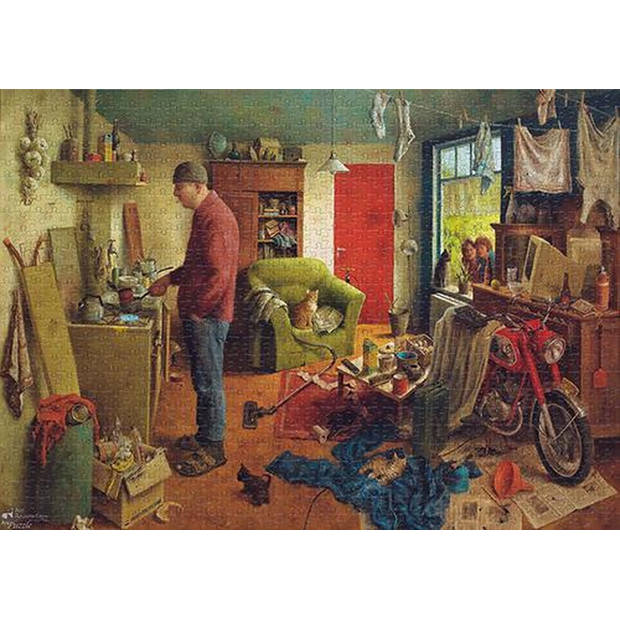 Art Revisited Mannenhuishouding - Marius van Dokkum (1000)