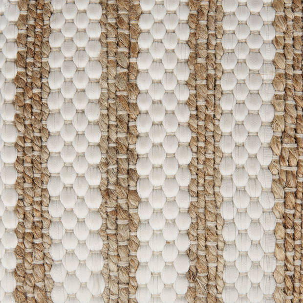 Beliani ALMATTI - Poef-Beige-Jute, Polyester