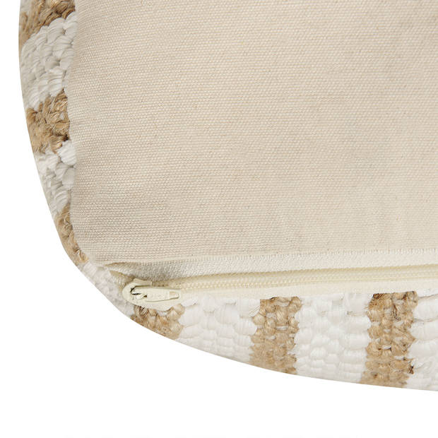 Beliani ALMATTI - Poef-Beige-Jute, Polyester