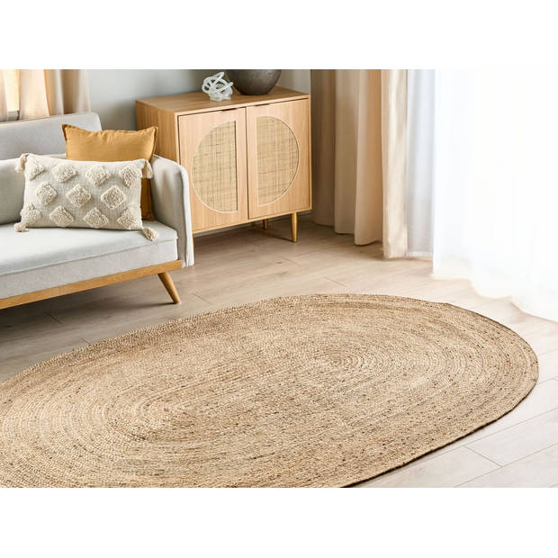 Beliani DEMIRCI - Laagpolig-Beige-Jute