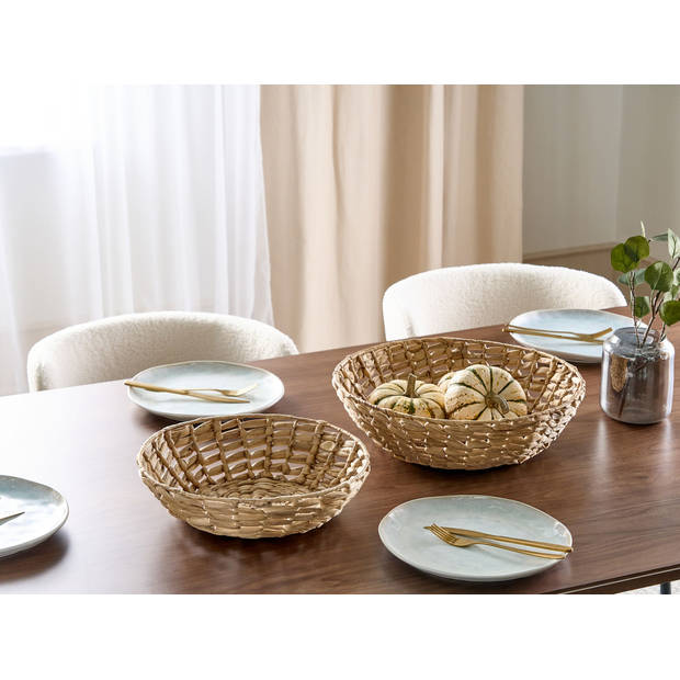 Beliani DALAT - Decoratieve schaal-Beige-Waterhyacinth