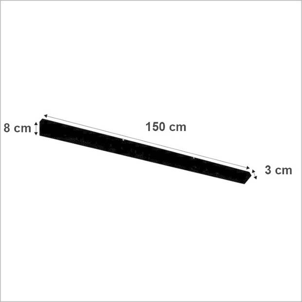 Freelight Plafondplaat L 150 cm x B 8 cm - zonder gaten - zwart