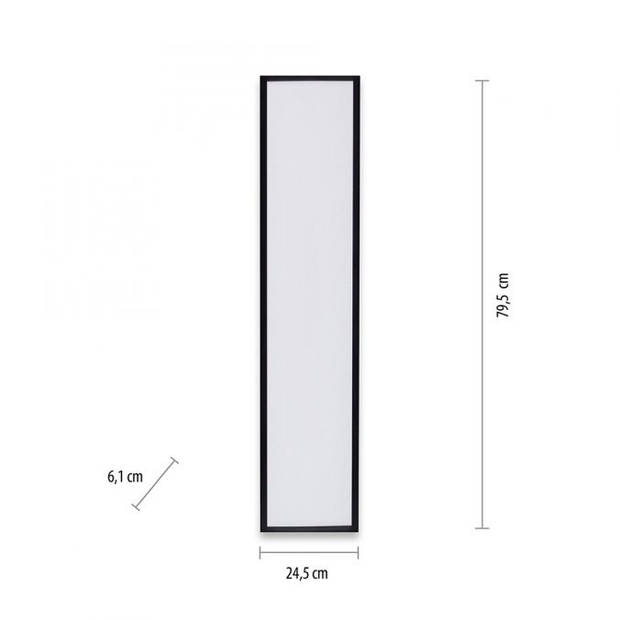 Paul Neuhaus Plafondlamp Flat 80 x 25 cm zwart