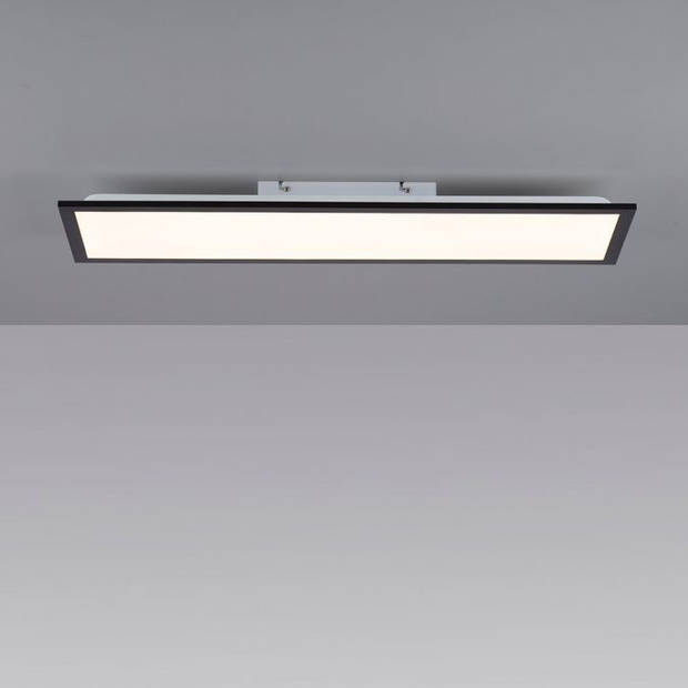 Paul Neuhaus Plafondlamp Flat 80 x 25 cm zwart