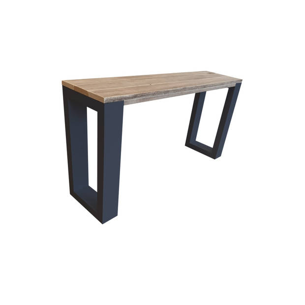 Wood4you - Side table enkel steigerhout - - Antraciet - Eettafels 170 cm - Bijzettafel