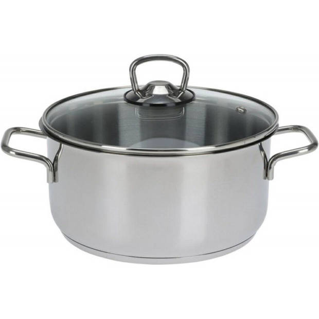 Kookpan - 20 cm - 3.15 liter - RVS - Met deksel