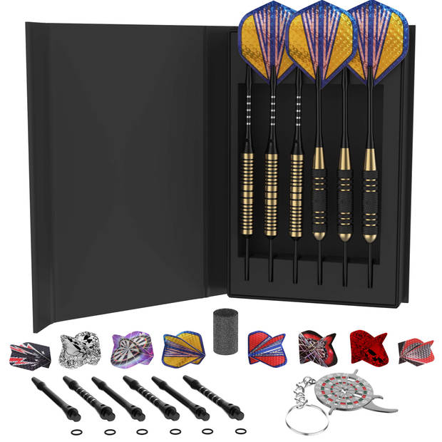 Dartpijlen - 23&24 Gram Darts - Brass Dartspijlen Set - 6 Steeltip Dartpijltjes