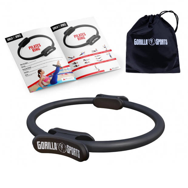 Gorilla Sports Pilates Ring - Zwart - Yoga ring - Fitness Ring - Pilates Circle - 36 cm