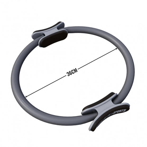 Gorilla Sports Pilates Ring - Grijs - Yoga ring - Fitness Ring - Pilates Circle - 36 cm