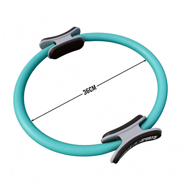 Gorilla Sports Pilates Ring - Turquoise - Yoga ring - Fitness Ring - Pilates Circle - 36 cm