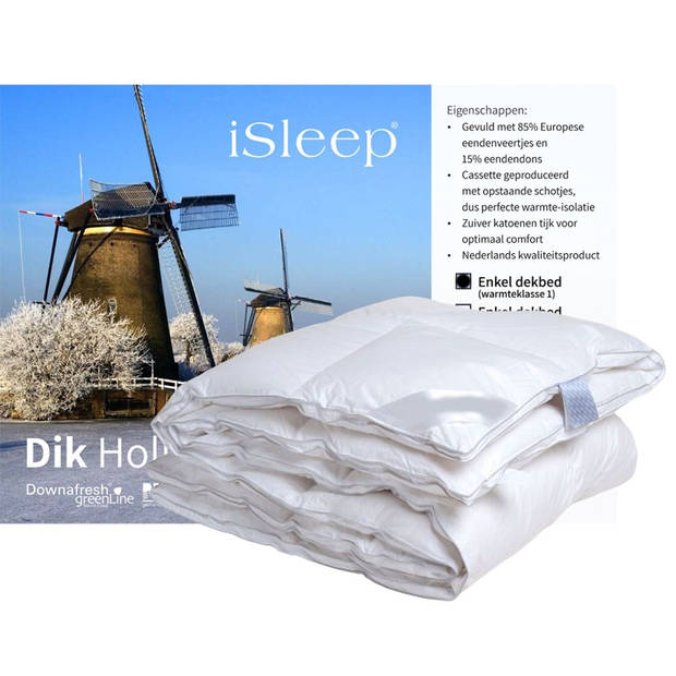 iSleep Dekbed 15% Dons - Warmteklasse 1 - 1-Persoons 140x220 cm