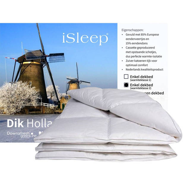 iSleep Dekbed 15% Dons - Warmteklasse 2 - 2-Persoons 200x200 cm