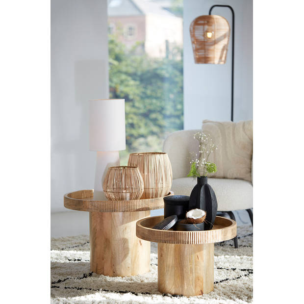 Light and Living bijzettafel - naturel - hout - 6777382