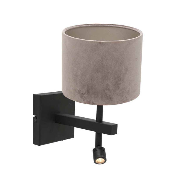 Steinhauer Stang wandlamp grijs metaal kapdiameter: 20 cm
