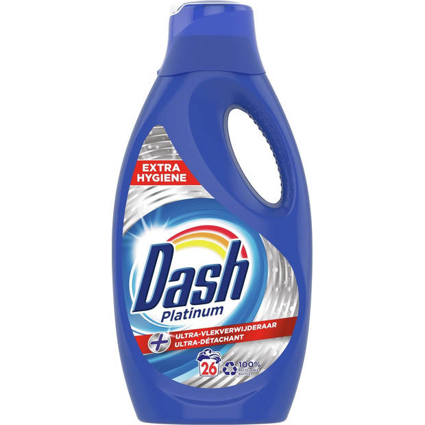 Dash Vloeibaar Wasmiddel Platinum + Ultra Vlekverwijderaar - 4x26 Wasbeurten - Voordeelverpakking
