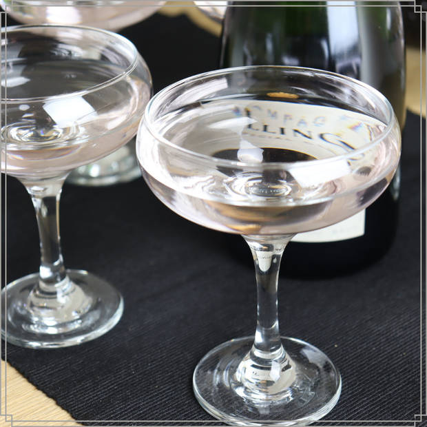 OTIX Champagnecoupe Glazen - 6 Stuks - Glas - Champagneglazen - Pornstar Martini Glazen - Cocktailglazen