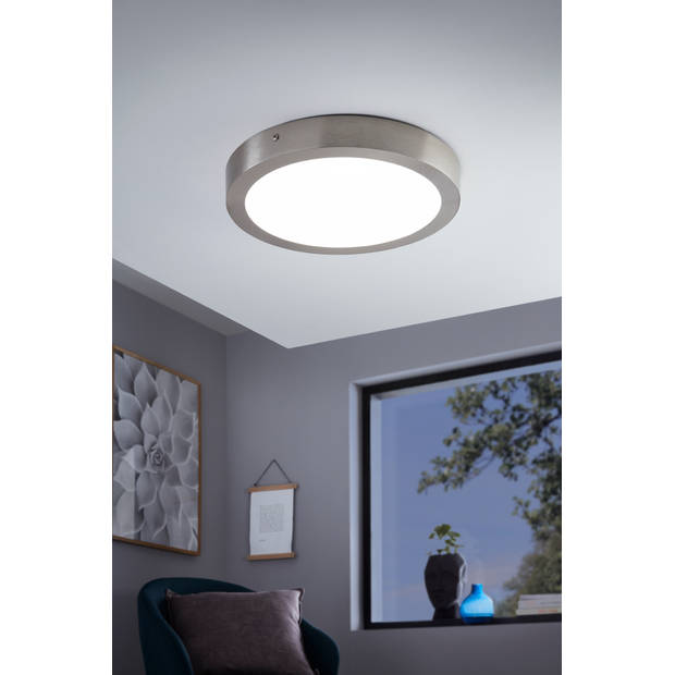 EGLO Fueva-C Opbouwlamp - LED - Ø 30 cm - Grijs/Wit - Dimbaar