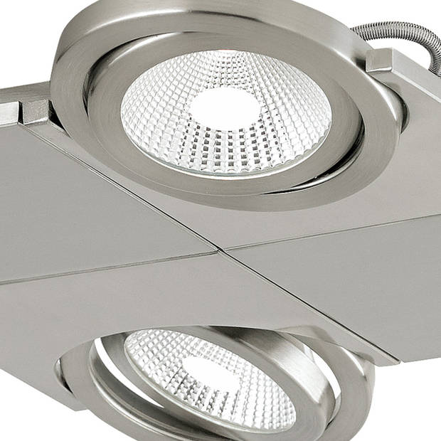 EGLO design Brea - Spot - 4 Lichts - Nikkel-Mat - Wit, Helder