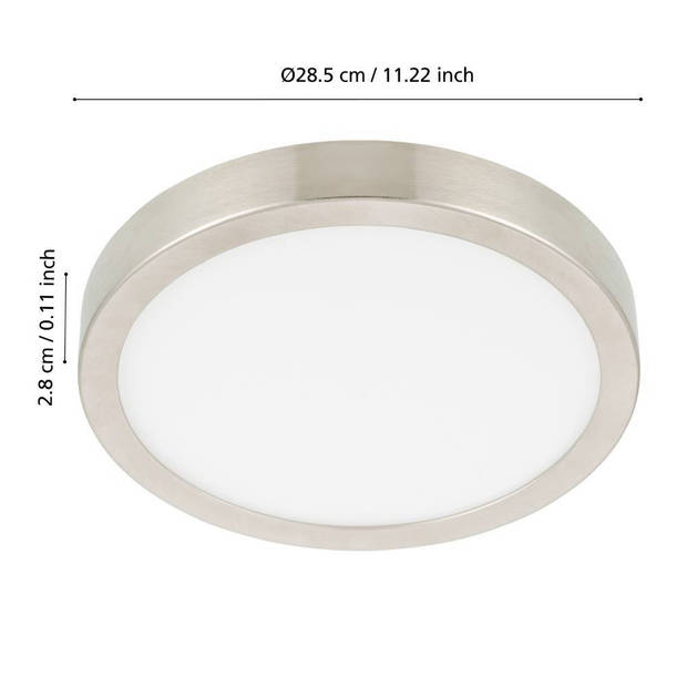 EGLO connect.z Fueva-Z Smart Opbouwlamp - Ø 28,5 cm - Grijs -Dimbaar