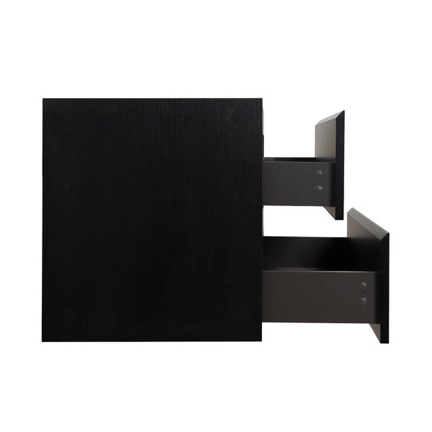 Badplaats Wastafelkast Angela 100 x 48 x 50 cm - zwart houtnerf