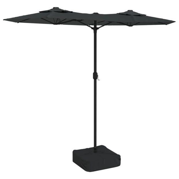 vidaXL Parasol dubbel 316x240 cm antracietkleurig