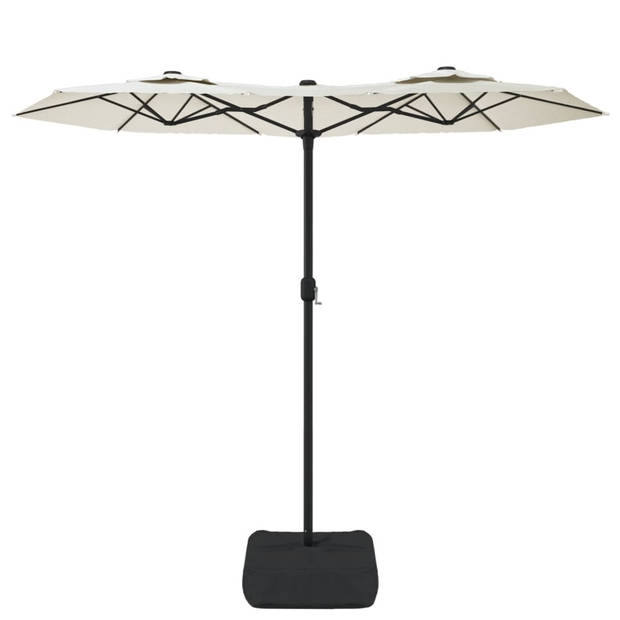 vidaXL Parasol dubbel 316x240 cm zandwit