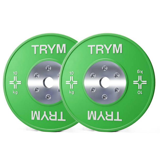 TRYM Bumperplate set - Bundel - 20 kg - 2 x 10 kg - Halterschijven - 50 mm