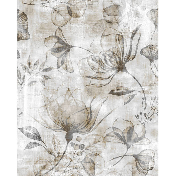 Fotobehang - Rustic Roses 200x250cm - Vliesbehang