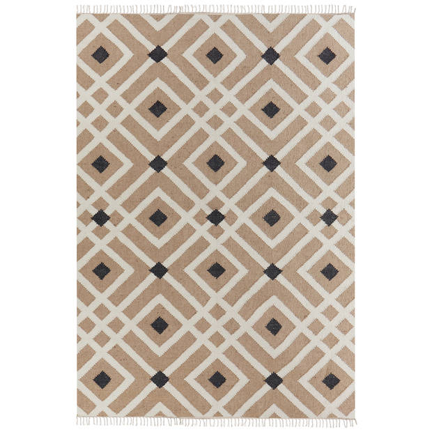 Beliani ESENCIK - Gevlochten-Beige-Jute