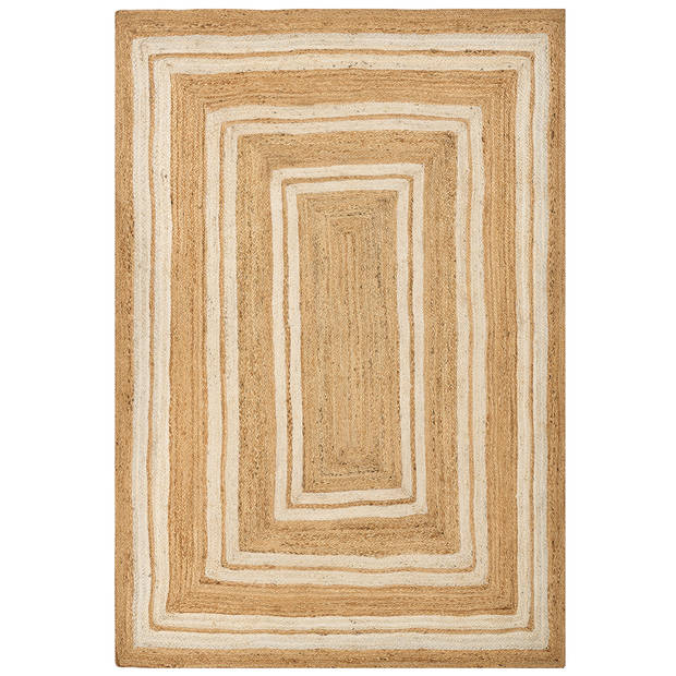 Beliani ELMALI - Gevlochten-Beige-Jute