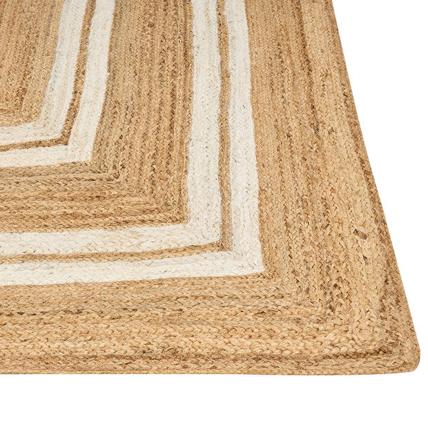 Beliani ELMALI - Gevlochten-Beige-Jute