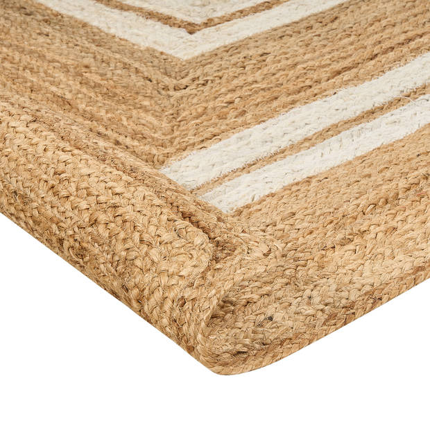 Beliani ELMALI - Gevlochten-Beige-Jute