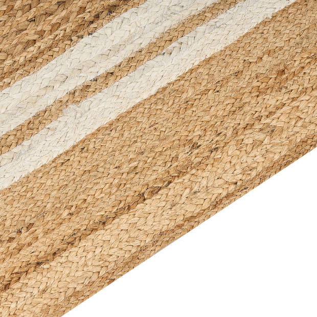 Beliani ELMALI - Gevlochten-Beige-Jute