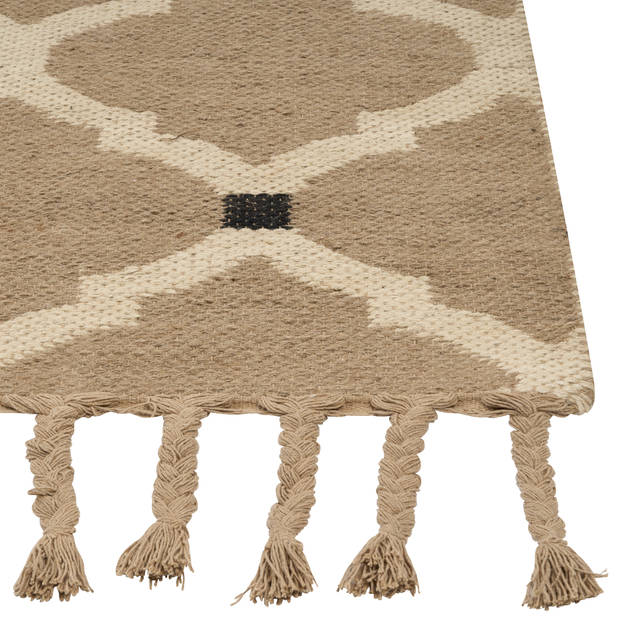 Beliani ORENCIK - Gevlochten-Beige-Jute