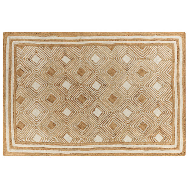 Beliani MENGEN - Gevlochten-Beige-Jute