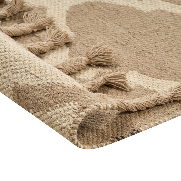 Beliani ORENCIK - Gevlochten-Beige-Jute