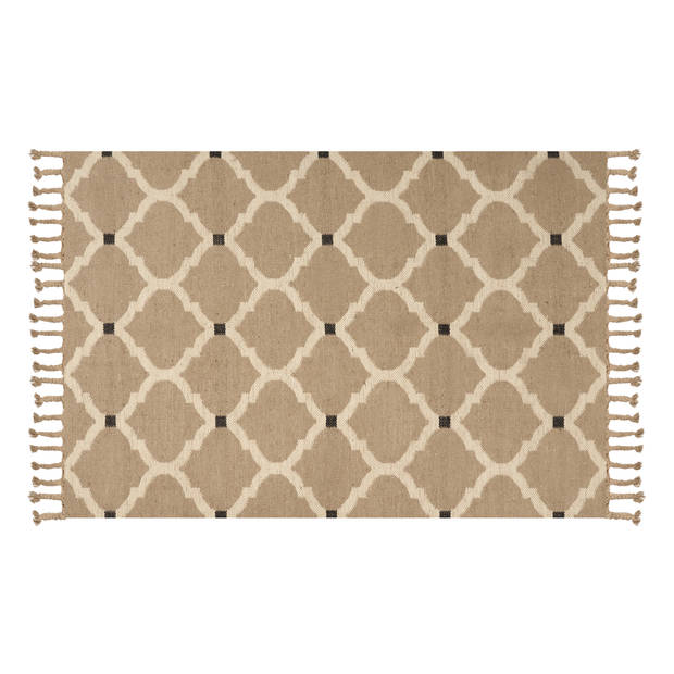 Beliani ORENCIK - Gevlochten-Beige-Jute