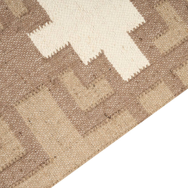 Beliani KONURTAY - Gevlochten-Beige-Jute