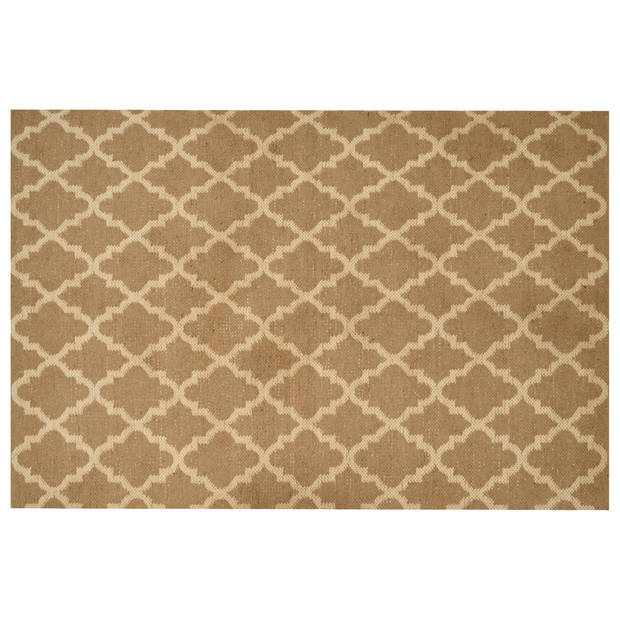 Beliani MERMER - Gevlochten-Beige-Jute