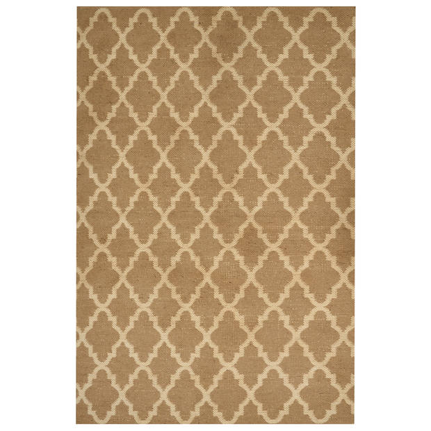 Beliani MERMER - Gevlochten-Beige-Jute