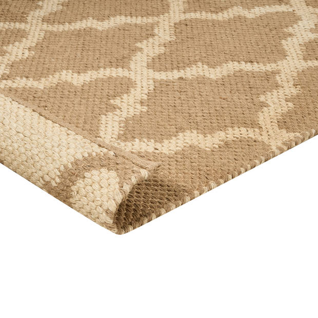 Beliani MERMER - Gevlochten-Beige-Jute