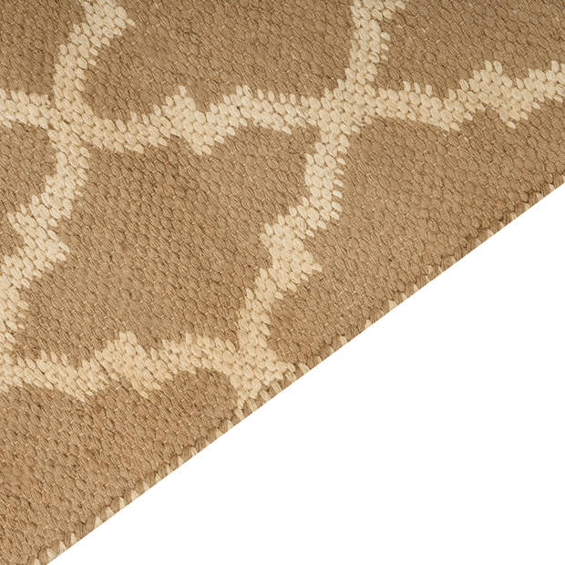 Beliani MERMER - Gevlochten-Beige-Jute