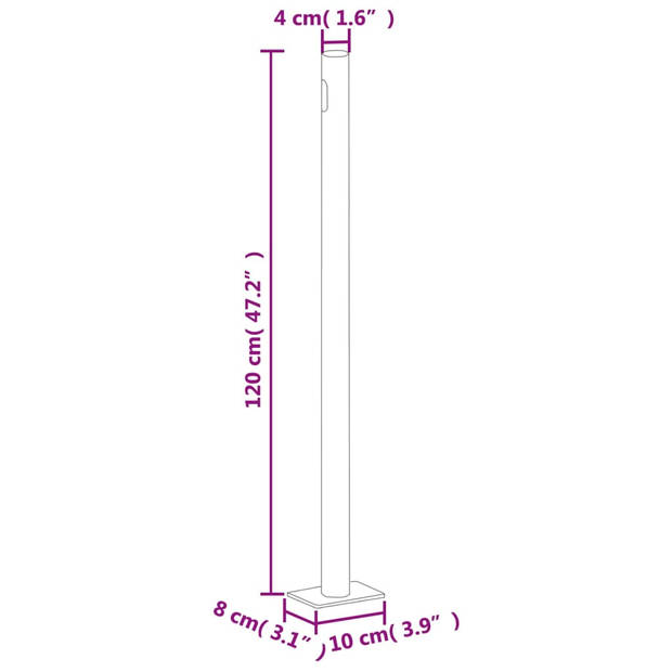 vidaXL Windscherm uittrekbaar 200x600 cm antracietkleurig